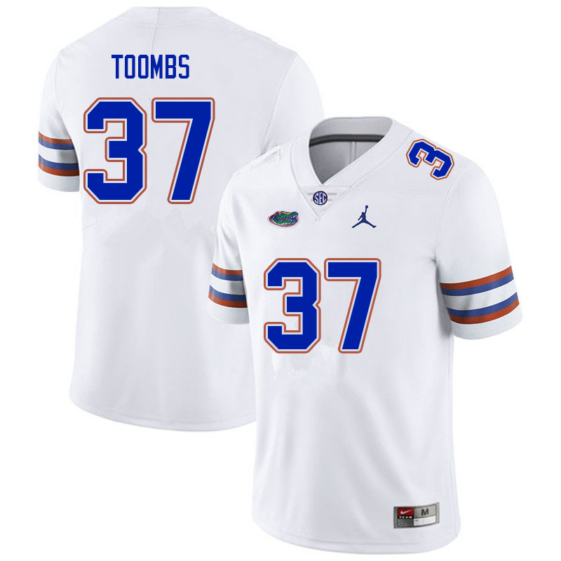 Men #37 Javion Toombs Florida Gators College Football Jerseys Sale-White